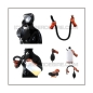Preview: Deluxe Draeger ELITE gasmask-zipperhood-system ULTIMATE-E with tube-set, sniffdildo, inhaler-set and rebreathing-bag-set